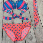 Bikini Set Hot Pink & Bright Blue Bikini (no label) Photo 0