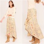 Ba&sh Floral Asymmetrical Ruffle Jupe Hall Midi Skirt Photo 2