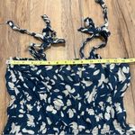 Saltwater Luxe Blouse Women's Medium Blue Floral Sleeveless Cropped Los Angeles Photo 3