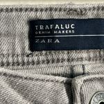 ZARA  Women’s Stretch Denim Gray Skinny Ankle Jeans with Distressed Details Photo 1