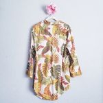 Anthropologie C&C California Linen Blend Palm Leaf Buttondown Shirt Photo 5