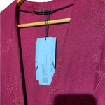 ZARA NWT RED BURGUNDY WIDE LEG FLORAL PRINT JACQUARD JUMPSUIT BELT SIZE SMALL Photo 5