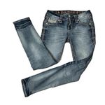 Rock Revival Jeans Sakai Ankle Skinny Rhinestones Stitching Distressed Size 27 Photo 1