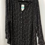 Charter Club  Black and White Geometric Button Down Shirt Photo 0