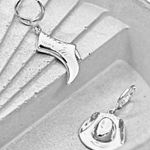 Cowboy Hat and Boot Earrings Silver Photo 0
