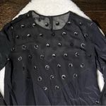 Madewell  Broadway & Broome Black Silk Sequin Rosette Cocktail Dress Photo 10