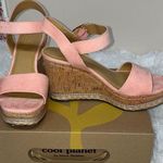 Cool Planet Wedge sandals Sz 8.5 Blush Color New Photo 0