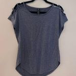 Yogalicious Gray/Blue Activewear Short Sleeve Top Photo 0
