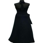 Cache  Black Halter Ruched Embellished Hi Low Stretch Event Night Dress $168 NWT Photo 8