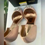 Badgley Mischka Embellished Peep Toe D'orsay Heel Pumps 9.5M Photo 3