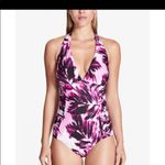 Calvin Klein Women's Side-Pleated Halter One-Piece Photo 4