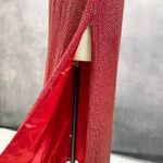 Scala  Womens Beaded Gown Large Silk Crystal Rhinestone Red Carpet Mermaid Glam Photo 5