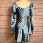 Lulus Satin Cowl Neck Dress Size XS Steel Blue NWT Photo 1
