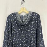 BP  Cheetah Print Pullover Hoodie Womens Small Blue Photo 7