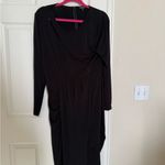 EXPRESS  Black Asymmetrical Midi Dress Event Formal Date Night Photo 7