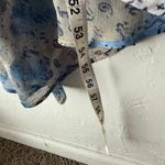 Princess Vera Wang Blue Patchwork Print Dress M Boho Y2K Midi Smocked Backless Blue Size M Photo 9