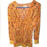 Urban Outfitters  Orange Michelle Plunging Long Sleeve Mini Dress Size Large Photo 2