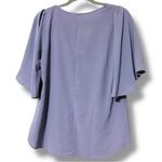 Andree by Unit  womens size small hi low lavender v-neck blouse with bell sleeves Photo 1
