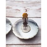 Vintage Clip On Earrings Large Statement Unusual Purple & Light Gold Tone 1.75" Photo 3