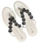 Tory Burch New Capri Beaded Goat Leather Sandals Size 9 Photo 5