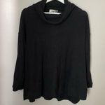 Everleigh Top Tunic Cowl Neck Black Soft Rib Knit Cozy Casual Long Sleeve Size XS Photo 1