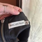 Avec Les Filles  Pinstripe Corset Top Tank Charcoal Black Sleeveless‎ NWT Size M Photo 5