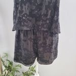 BCBGeneration Black Spaghetti Strap Tiered Shimmer Romper S Photo 6