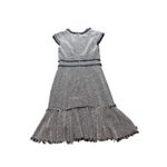 Rebecca Taylor  Navy Blue and White Tweed Dress with Frayed Details Size 4‎ Photo 6