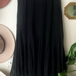 TADASHI COLLECTION 100% silk maxi skirt Women’s SIZE‎ 12 fairy witchy whimsigoth Black Photo 0