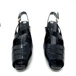 Fendi MaryJane Black Patent Leather Slingback Pumps size 37 - 7 Photo 6