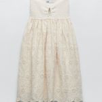 ZARA Beige Combination Dress Photo 0