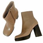 Jeffrey Campbell NEW  Retro 70s Platform Boot Taupe Beige & Black Leather Size 8 Photo 12