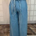 INC International Concepts light Blue Denim chambray wide leg Pants Size 10 Photo 5