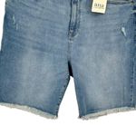 a.n.a High Rise Denim Bermuda Shorts size 18 9” Inseam Medium Blue Wash NWT Photo 3