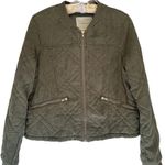 Anthropologie Sandie Quilted Floral Green Bomber Jacket Womens Sz S (4/6) Floral Photo 2