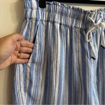 Lane Bryant  Shorts Women’s size 18/20 pull-on linen blend striped beach coastal Photo 1