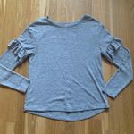 Philosophy Grey Ruffle Sweater Photo 2