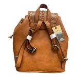 Western Embossed Faux Leather‎ Backpack Tan Photo 1