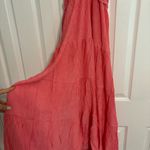 Lulus Lulu’s Chasing Sun Pink Tiered Keyhole Halter Midi Dress Photo 5