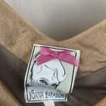 Yoana Baraschi  Gold Short Sleeve Drape Bodice Blouse Top S Photo 3