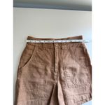 $195 Enza Costa Linen High Waisted Shorts Photo 7