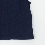 J.Crew Womens Navy Textured Scalloped Neck Sleeveless Shell Top Size S Career Photo 2