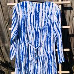 White/Blue tie dye long sleeve Maxi dress M White Size M Photo 8