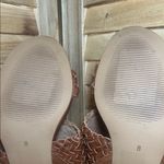 Madewell  Brown Leather Woven Slide Sandals with Block Heels, size 8 Photo 6