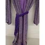 Retrofête NEW NWT $615 Retrofete Audrey Midi Dress Sz Medium Wrap Iridescent Sequin Belt Photo 9