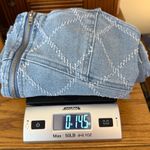 Forever 21 Zip Up Denim Mini Dress Diamond Pattern Stitched Juniors Sz Large Y2K Photo 12