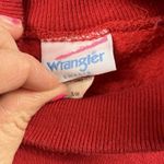 Wrangler Vintage  Sweats Sweatshirt Women S/M Red Long Fleece Pullover Blank Photo 2