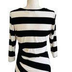 Calvin Klein  Dress Black White Stripe 3/4 Sleeve Summer Casual Dress Size 10 NEW Photo 5