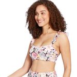 Shade & Shore  Women’s Floral Ruffle Bralette Bikini Top Size 34C NWT Photo 1