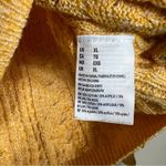 American Eagle  Sweater Womens XL Yellow Cable Knit Pullover Side Zip Preppy Cozy Photo 5